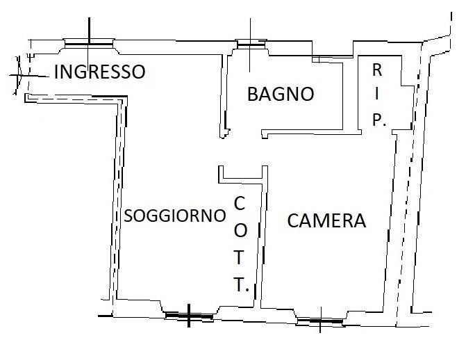 Planimetria - Appartamento Uscio - planimetria 1