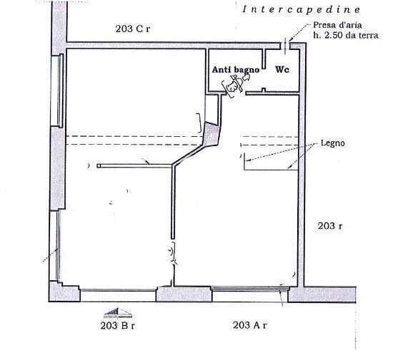 1.jpg - Commercial Premises at auction Via Fereggiano 203A, Genova (neighborhood Marassi) - floor plans 1