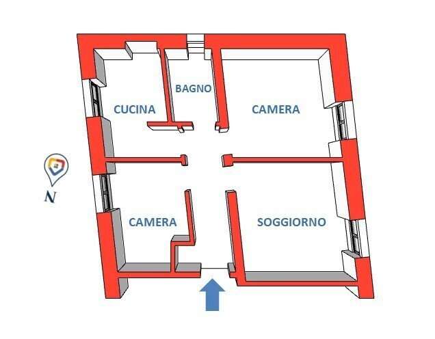 VIA PONTETTI 26.jpg - Appartamento Via Pontetti 26, Genova (zona San Martino) - planimetria 1