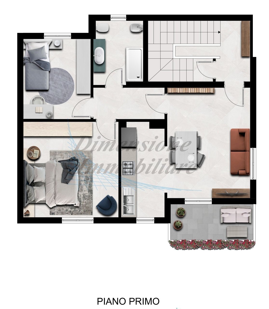 appartamento piano primo.jpg - Three-room apartment Via della Villa, Rosignano Marittimo - floor plans 1