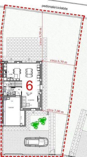 mappa villetta 6.jpg - Terraced Villa Strada Cognento 281, Modena - floor plans 1