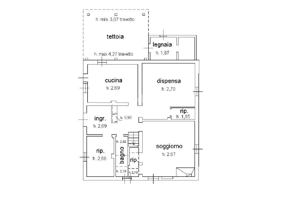 Rustico Via Moglio, Sasso Marconi - planimetria 1