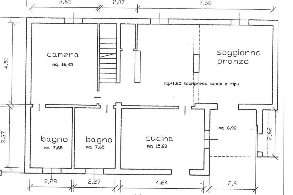 Independent house Via Andrea Costa, Baricella - floor plans 1