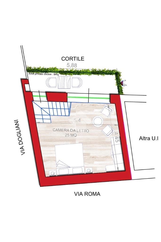 Semi-detached house Via roma, Rivoli - floor plans 1
