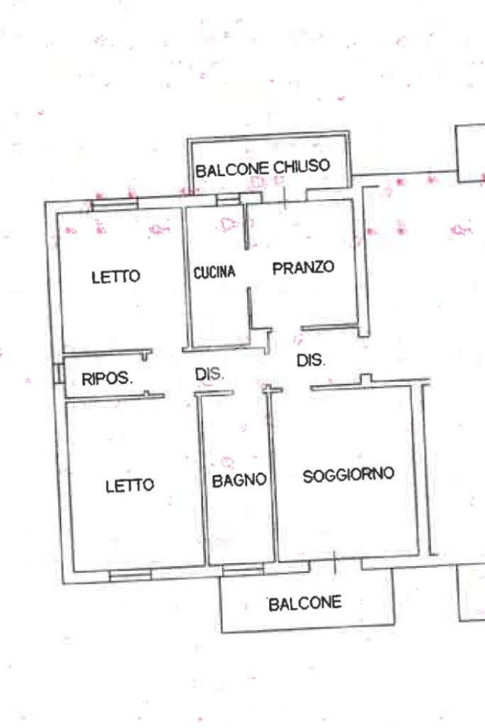 Three-room apartment Via Roncadello, Gatteo - floor plans 1