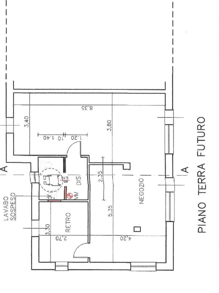 Monolocale Via della Repubblica, Pinerolo - planimetria 1