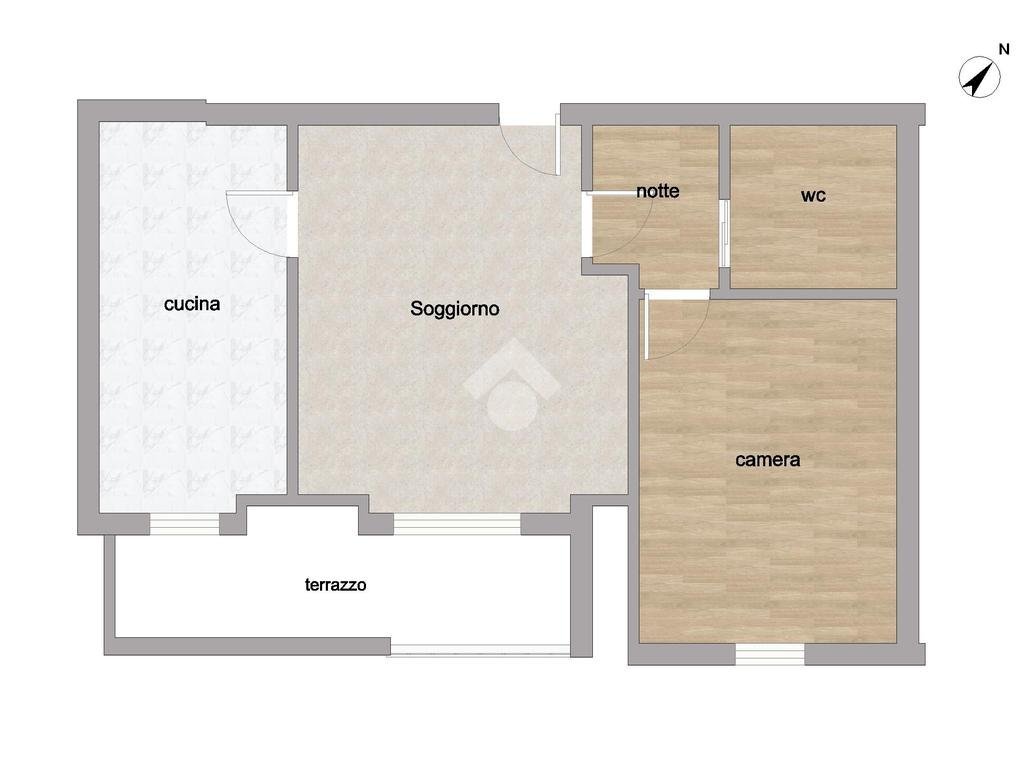 Two-room apartment Via castellanza, Milano (neighborhood Gallaratese) - floor plans 1