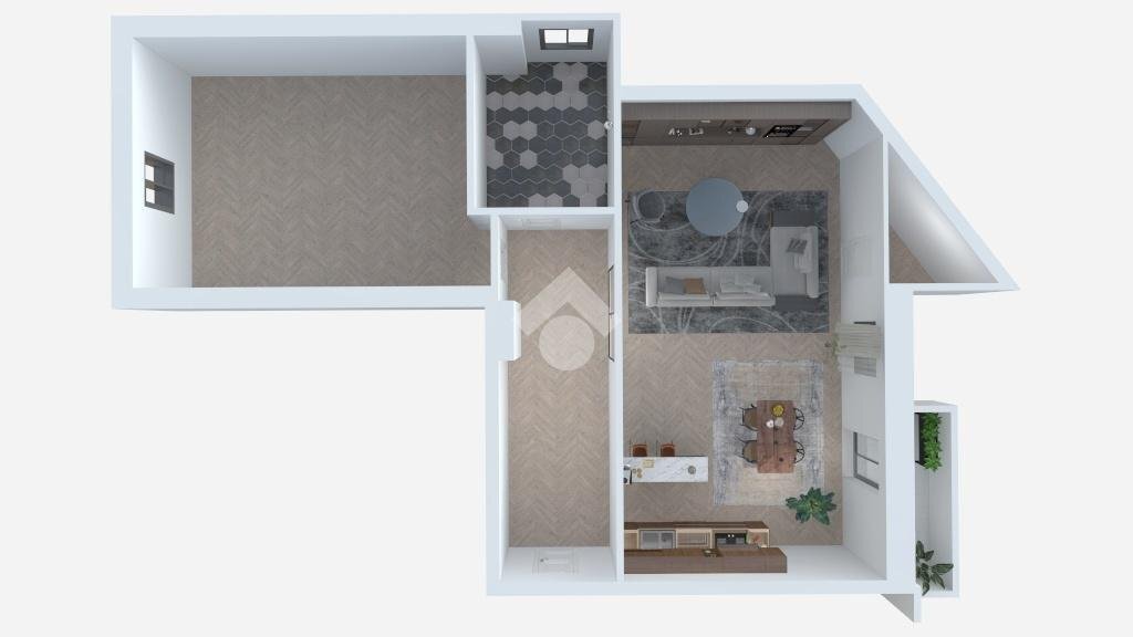 Two-room apartment Viale Gran Sasso, Milano (neighborhood Città Studi) - floor plans 1
