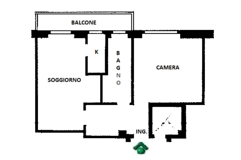 Bilocale Via Riccardo Pitteri, Milano (zona Ortica) - planimetria 1