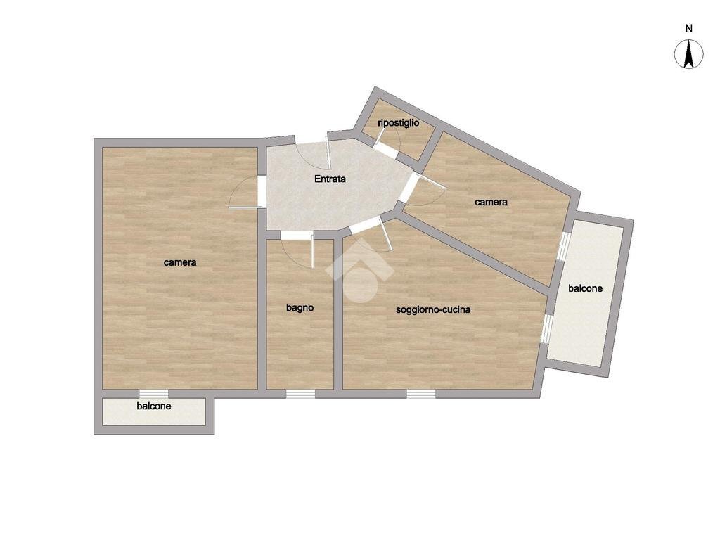 Three-room apartment Via console marcello, Milano (neighborhood Villapizzone) - floor plans 1