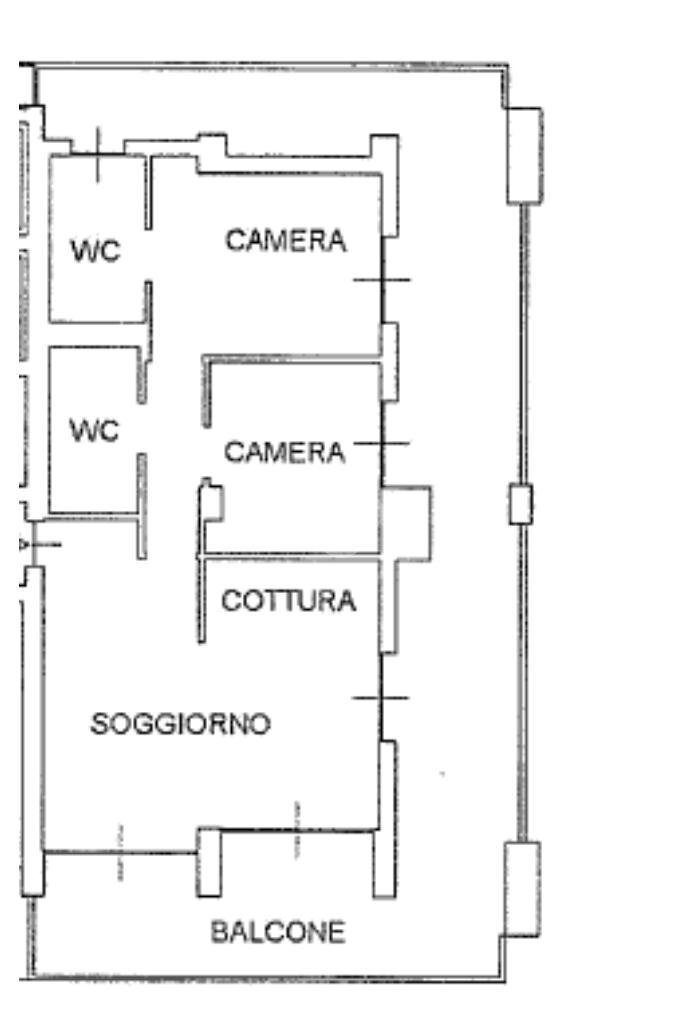 Three-room apartment Via Nino Besozzi, Milano (neighborhood Maciachini) - floor plans 1