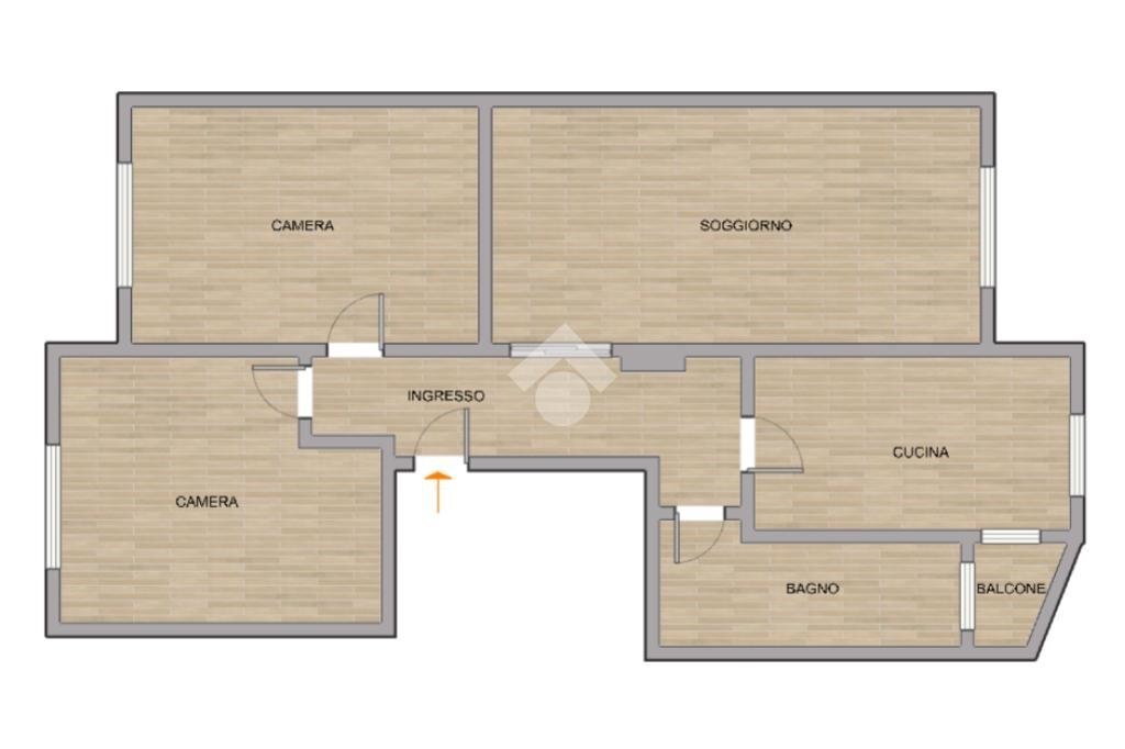 Three-room apartment Via Lambrate, Milano (neighborhood Casoretto) - floor plans 1