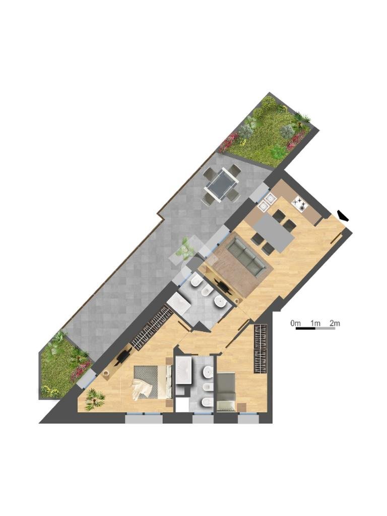 Three-room apartment Via Ippolito Rosellini, Milano (neighborhood Isola) - floor plans 1