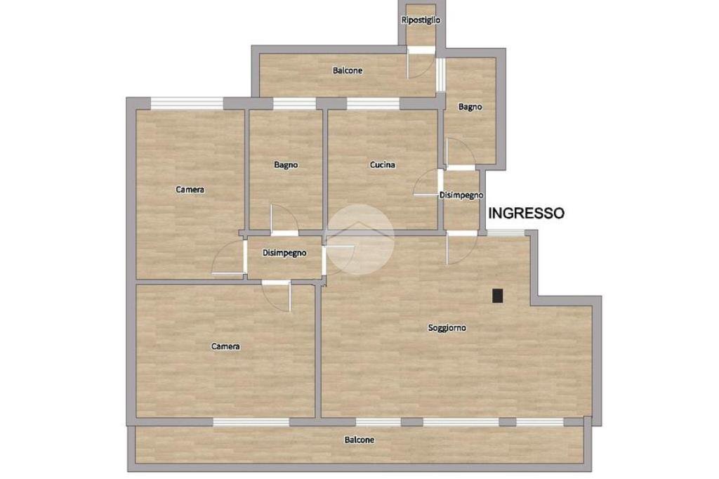 Three-room apartment Via Maniago, Milano (neighborhood Lambrate) - floor plans 1