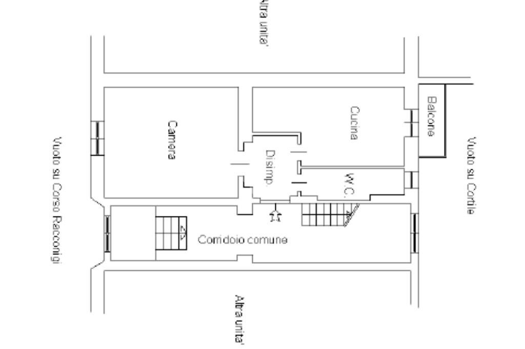 Bilocale Corso Racconigi, Torino (zona San Paolo) - planimetria 1
