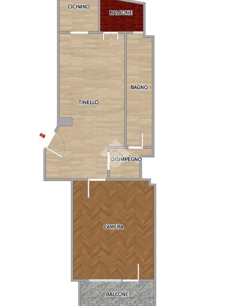 Bilocale Via Barletta, Torino (zona Santa Rita) - planimetria 1