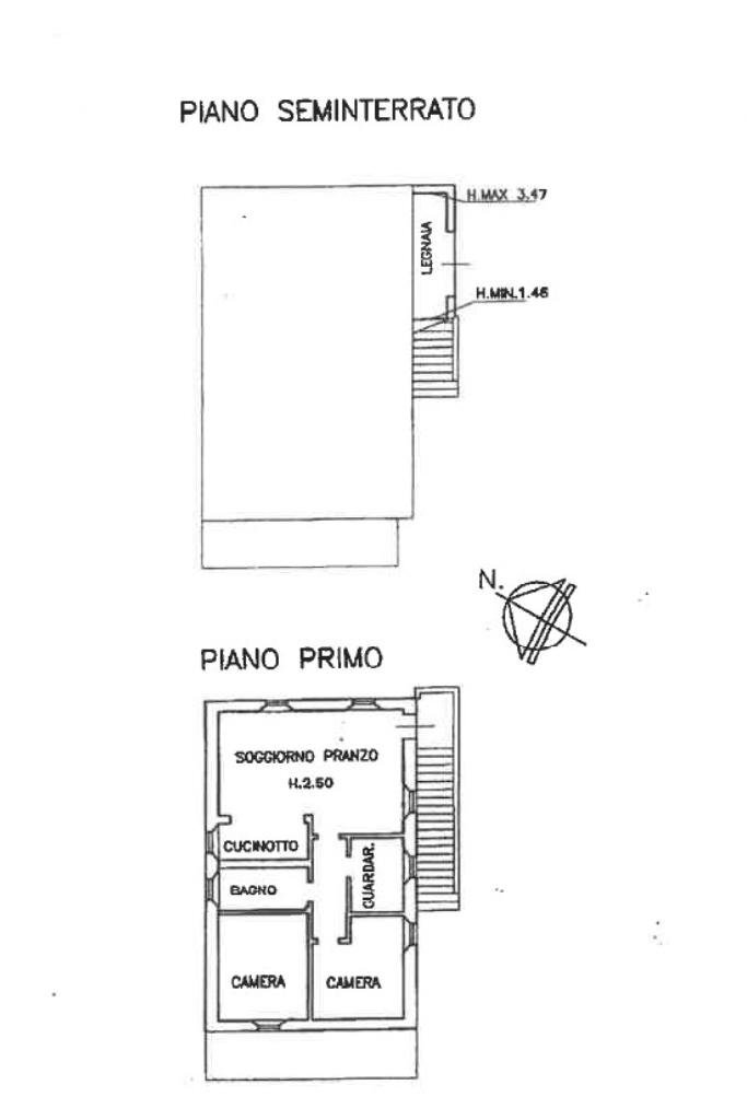 Porzione di casa Via delle Valli, Sasso Marconi - planimetria 1