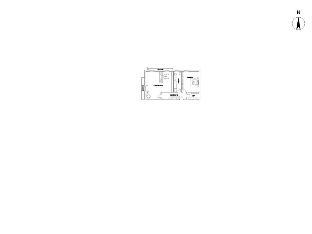Two-room apartment Via Lupi di Toscana, Bareggio - floor plans 1