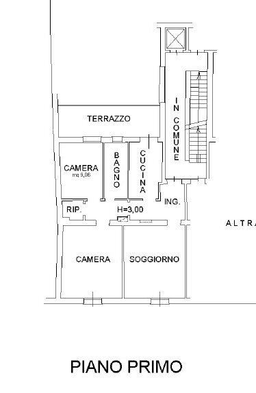 Abitazione - Quadrilocale via Luigi Sassi, 10, Imola - planimetria 1