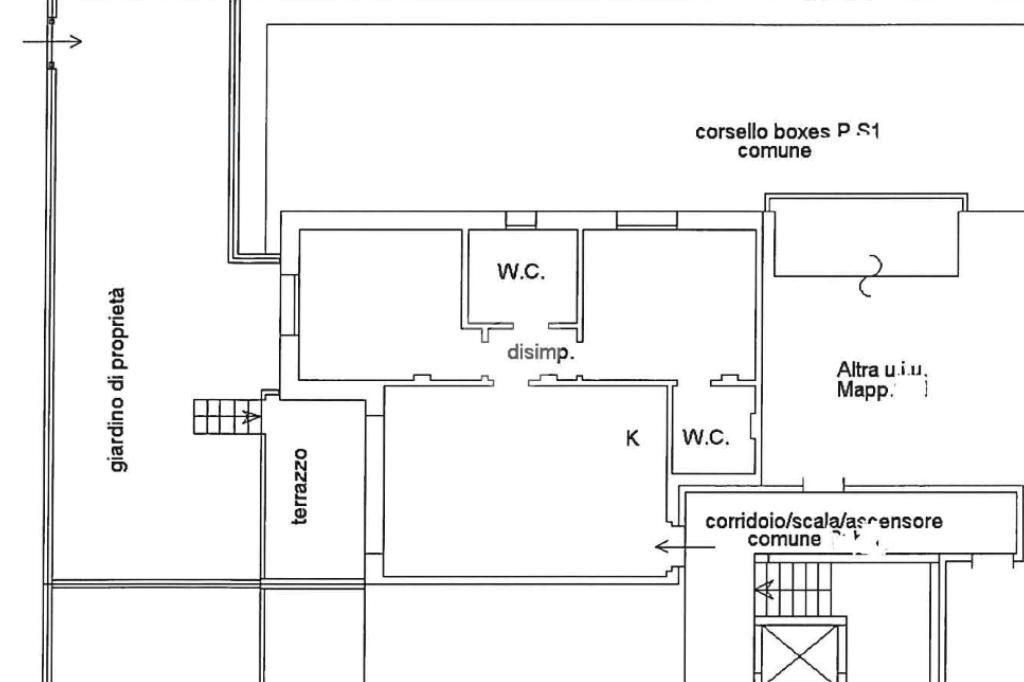 Three-room apartment Via Domenico Romagnosi, Magenta - floor plans 1