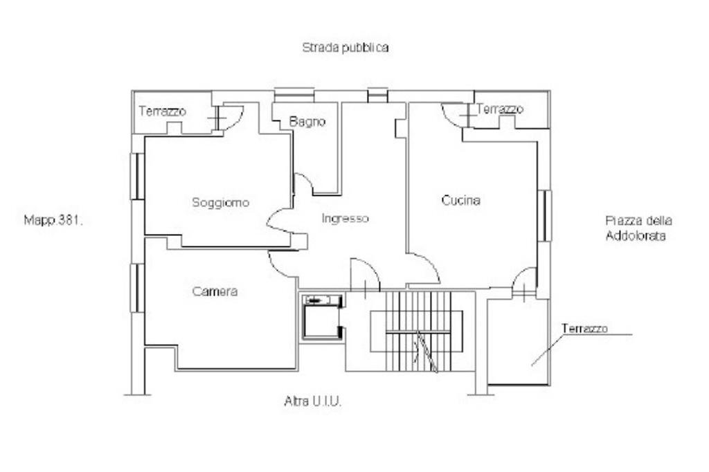 Trilocale Piazza Addolorata, Acqui Terme - planimetria 1