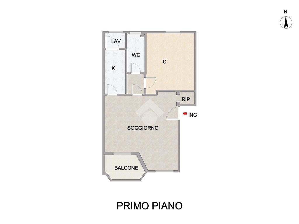 Two-room apartment Via Marconi, Cinisello Balsamo - floor plans 1