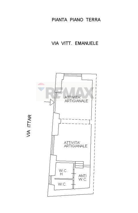 Pianta 2D - Negozio Via Vittorio Emanuele II
 
555, Catania - planimetria 1