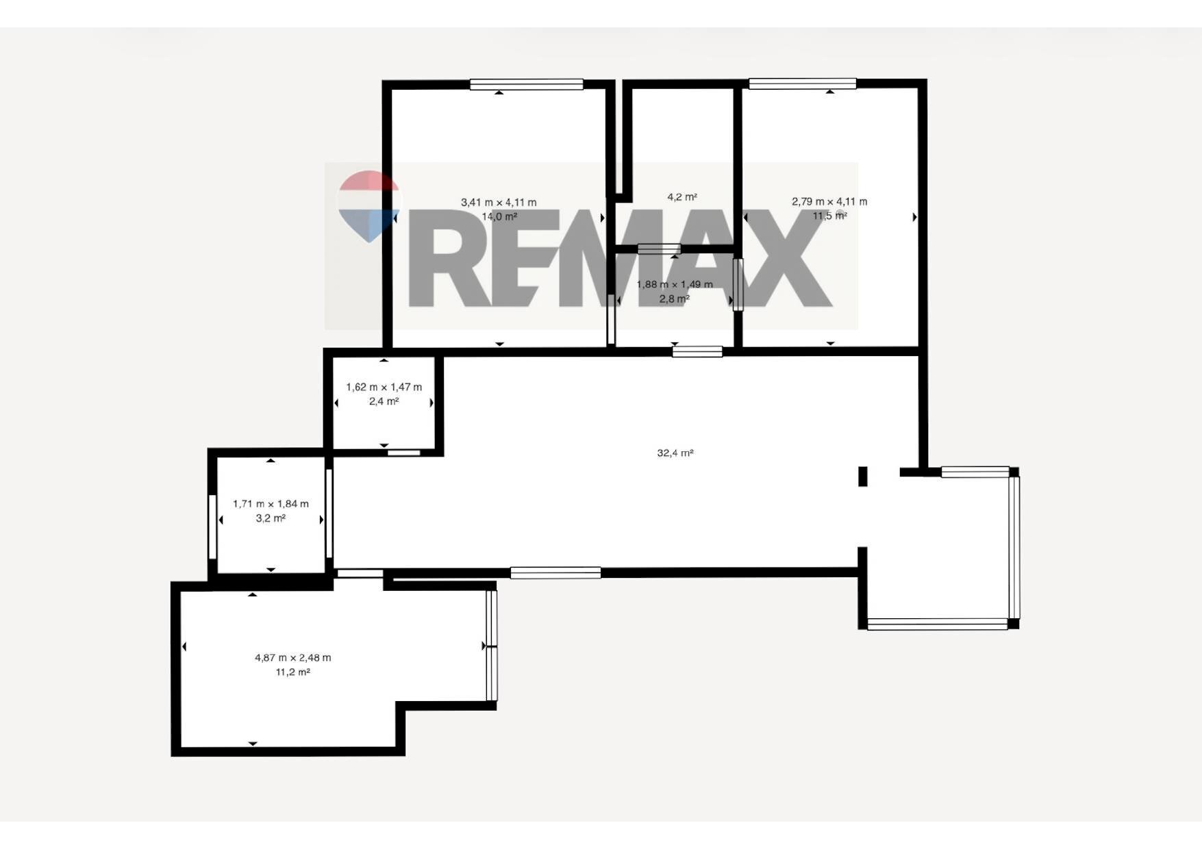 Pianta 2D - Three-room apartment Via Michele Saponaro
 
24, Milano - floor plans 1