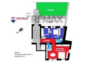 Pianta 2D - Two-room apartment Via Benedetto Marcello
4, Trieste - photo 2