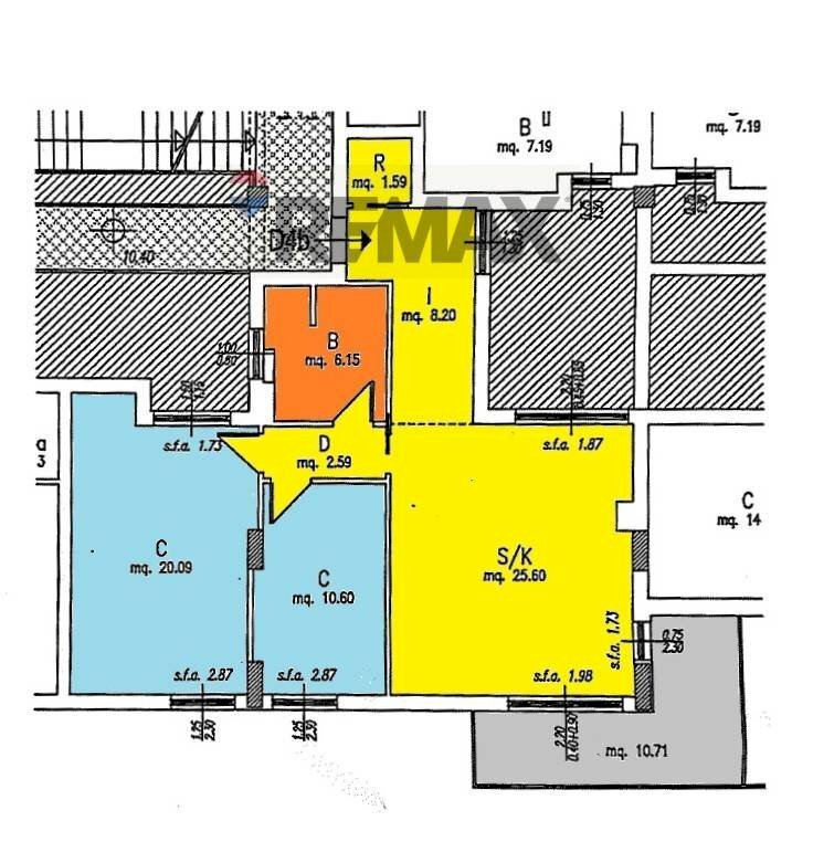 Pianta 2D - Trilocale Via Mercantini
 
8/Bis, Jesi - planimetria 1