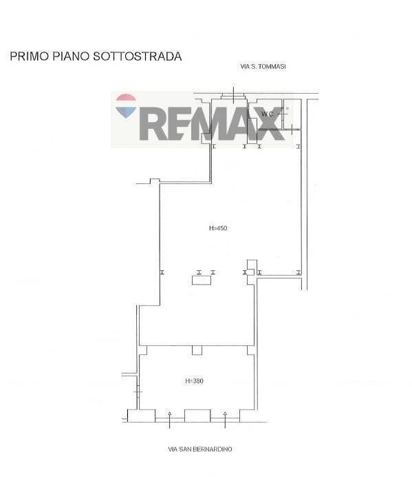 Pianta 2D - Commercial Premises VIA PORTICI DI SAN BERNARDINO, L'Aquila - floor plans 1
