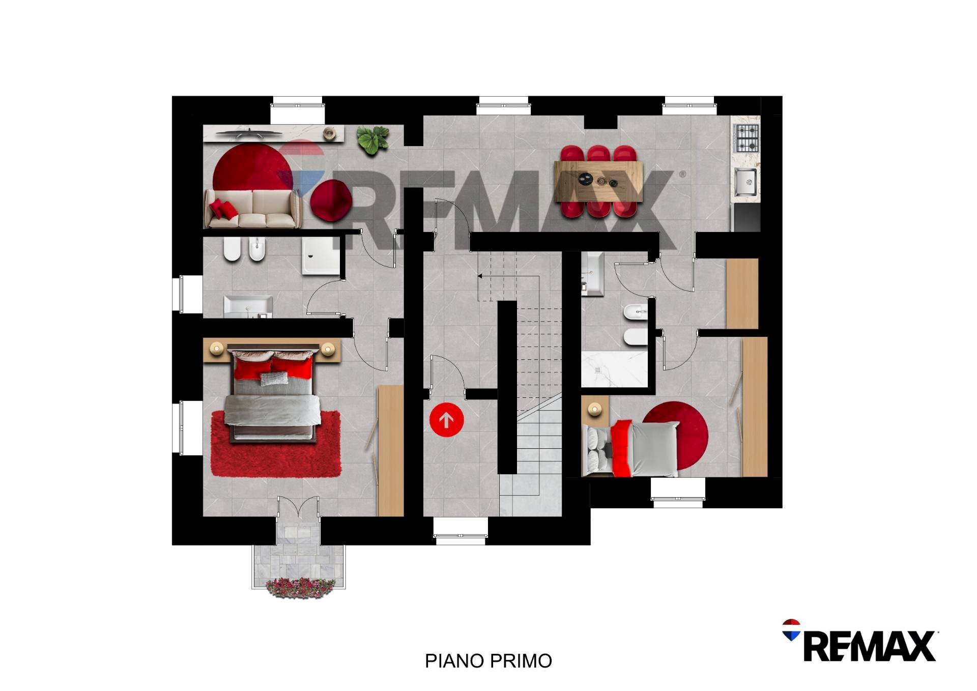 Pianta 2D - Appartamento Via A. Locatelli
 
8, Mapello - planimetria 1