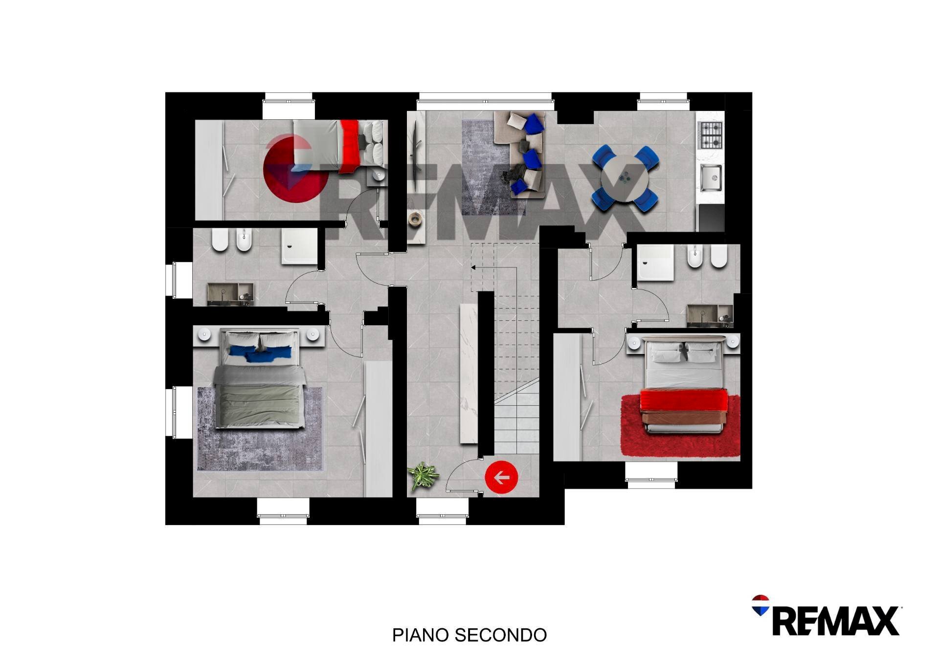 Pianta 2D - Appartamento Via A. Locatelli
 
8, Mapello - planimetria 1