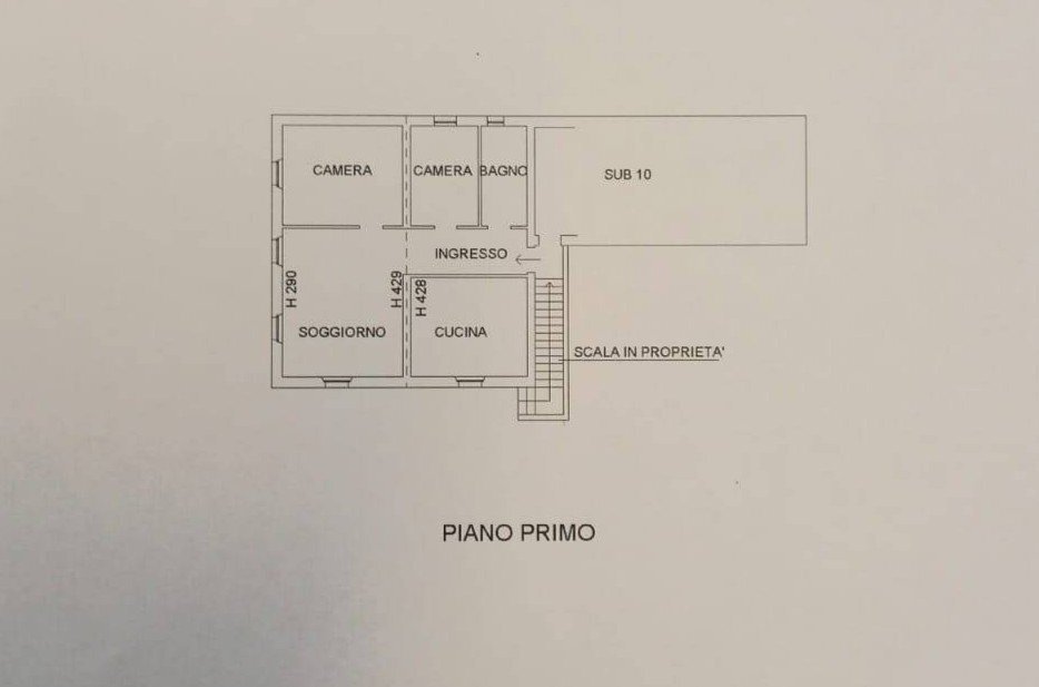 Pianta 2D - Quadrilocale Frazione San Faustino, Fidenza - planimetria 1