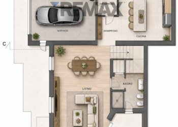 Pianta 2D - Casa semi indipendente VIA BENVENUTO CELLINI
 
63, Noventa Padovana - foto 24