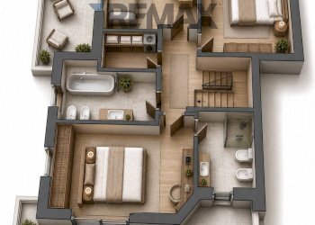 Pianta 3D - Casa semi indipendente VIA BENVENUTO CELLINI
 
63, Noventa Padovana - foto 27
