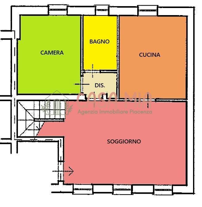Foto 46 - Quadrilocale STRADA DELLA VEGGIOLETTA, Piacenza - planimetria 1