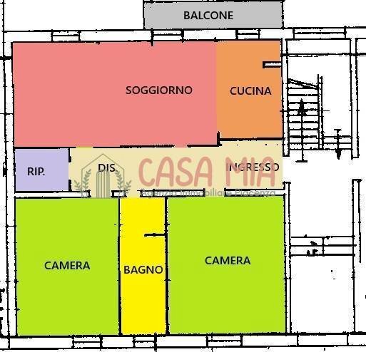 Foto 34 - Trilocale Via fabbri, Piacenza - planimetria 1