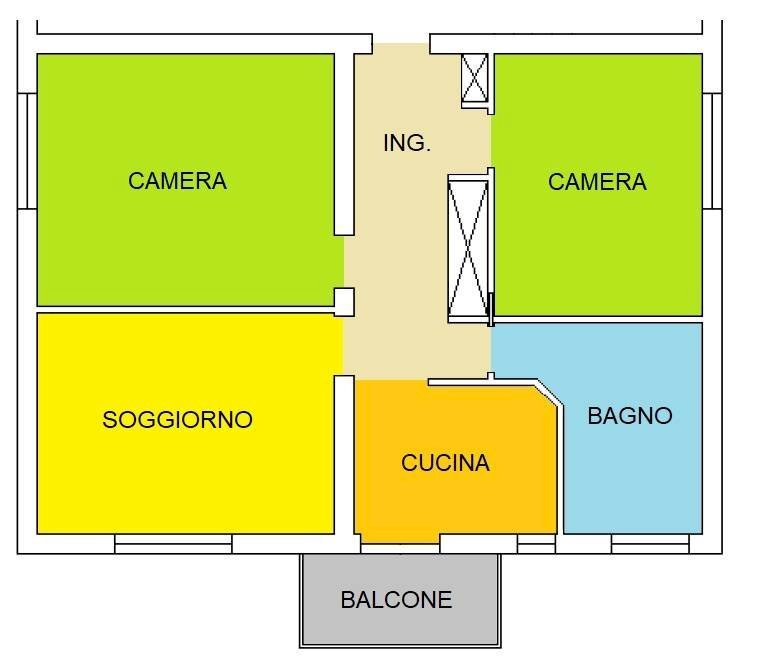 Foto 18 - Trilocale Via Carolippo Guerra, Piacenza - planimetria 1