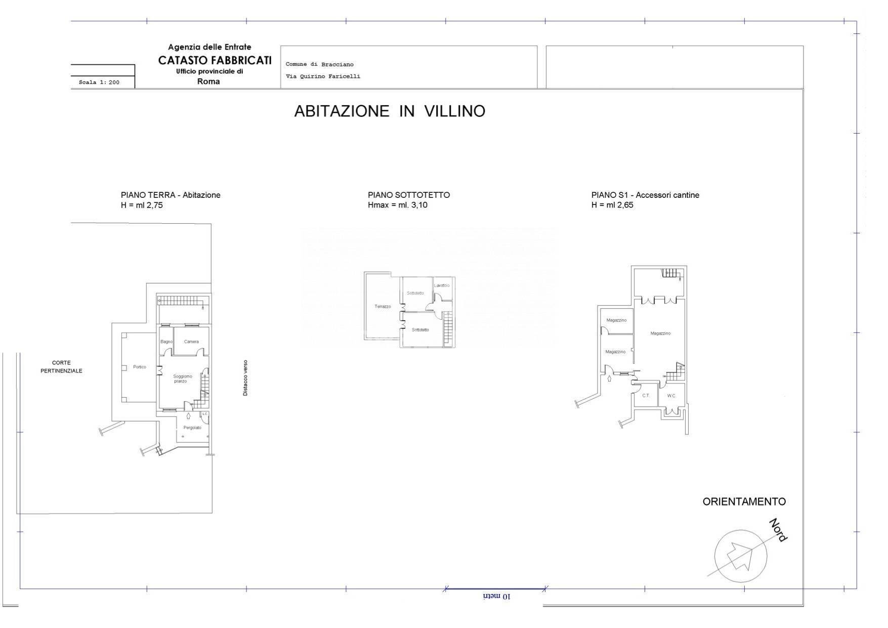 Foto 32 - Casa semi indipendente Via Quirino Faricelli, Bracciano - planimetria 1