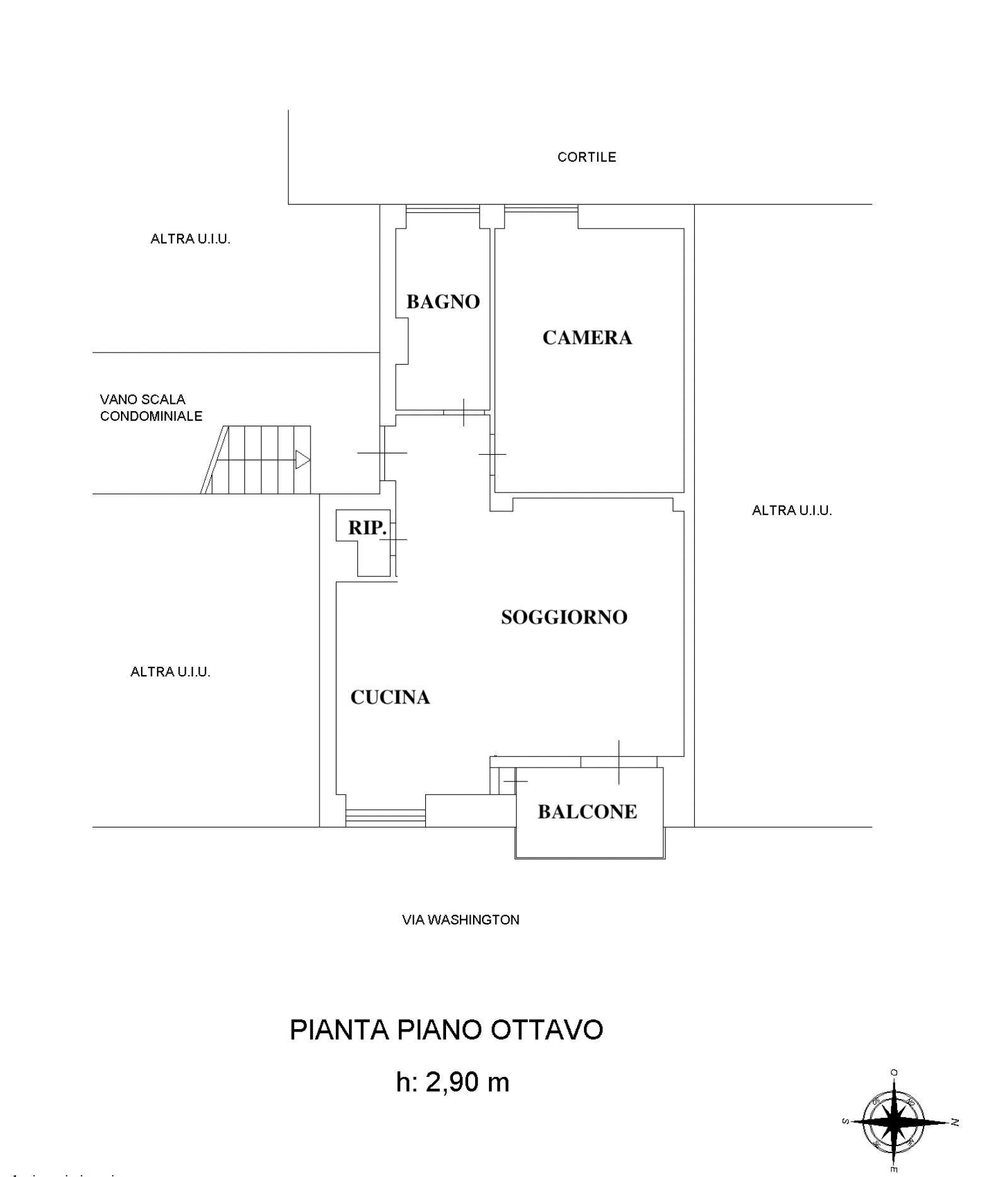 Foto 24 - Two-room apartment Via Giorgio Washington
 
82, Milano - floor plans 1