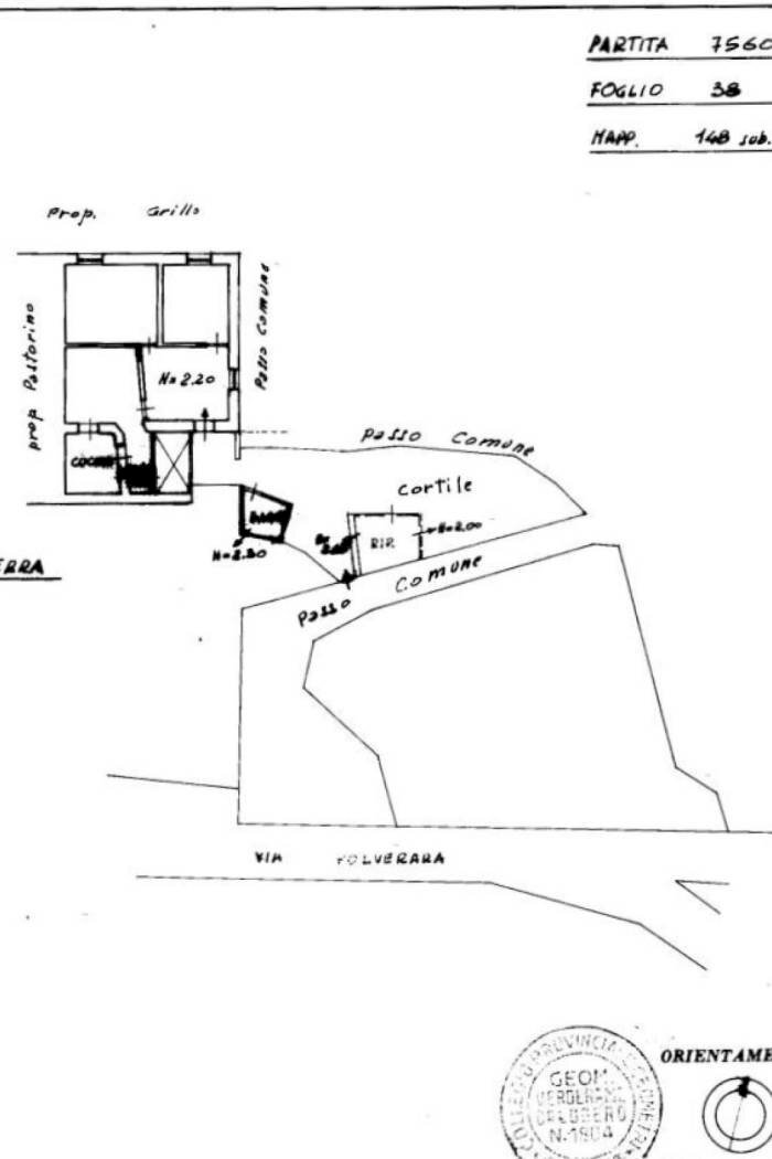 Three-room apartment via Polverara, 8, Genova (neighborhood Marassi) - floor plans 1
