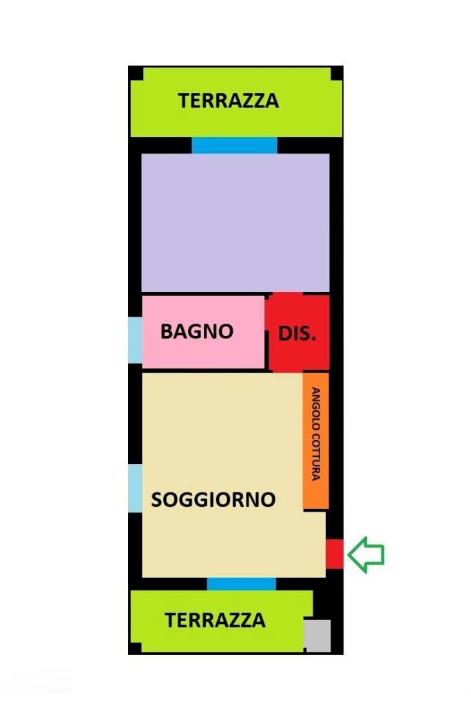 Appartamento via del Terrapieno, 12, Bologna (zona Massarenti) - planimetria 1