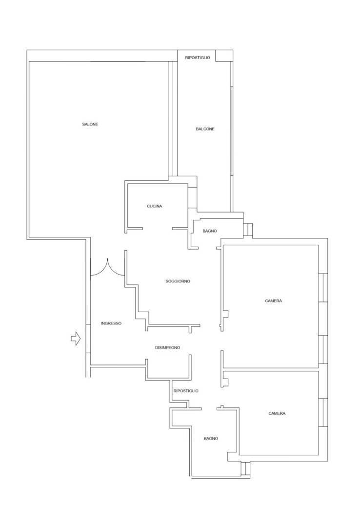 Four-room apartment via Solìto, 69, Taranto - floor plans 1