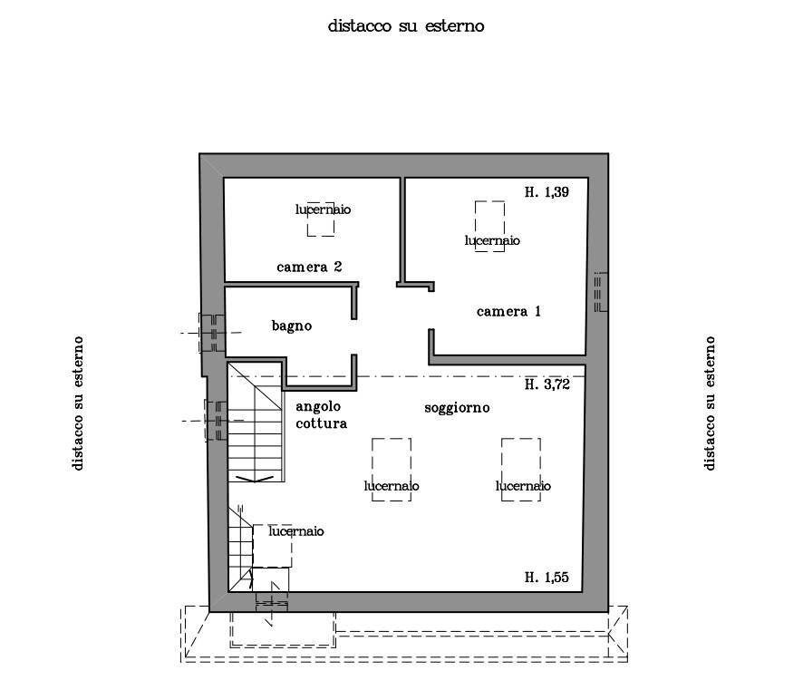 Trilocale all'asta via Sapello, 15, Genova (zona Prà) - planimetria 1