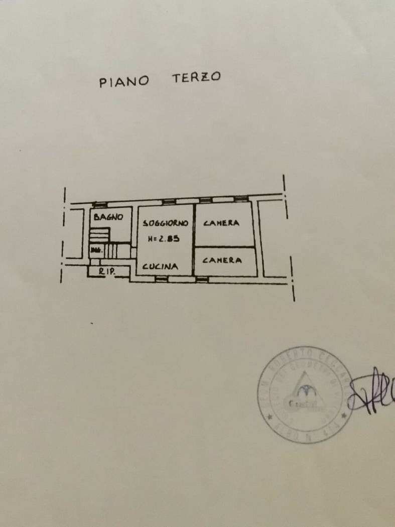Trilocale via della Fratta, 22, Grotte di Castro - planimetria 1