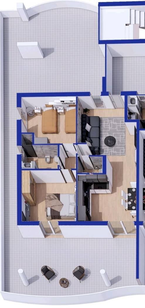 Three-room apartment Lungomare delle Palme, Siderno - floor plans 1
