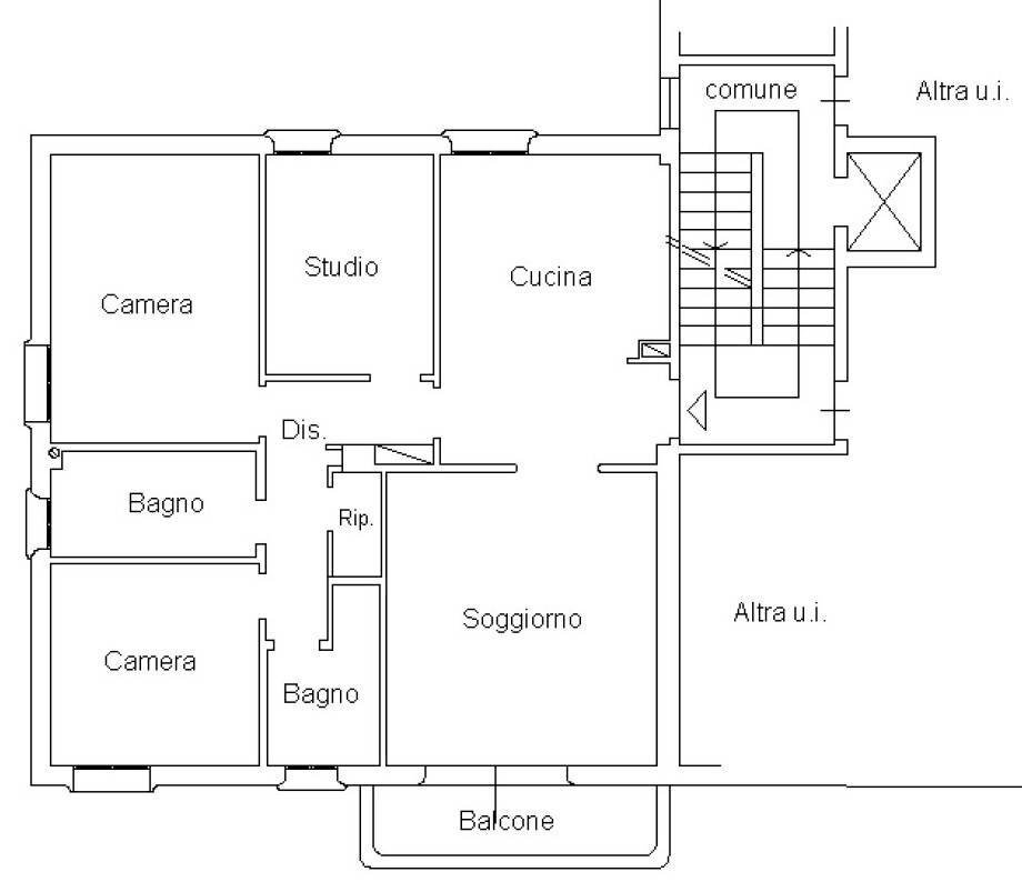 Appartamento via Luigi Vestri, Bologna (zona San Donato) - planimetria 1