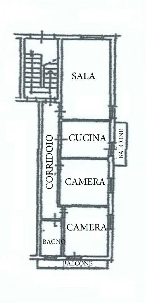 Four-room apartment via Carlo Alberto Pizzardi, Bologna (neighborhood Massarenti) - floor plans 1