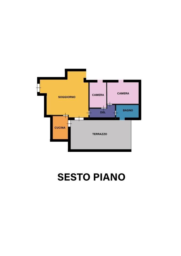 Three-room apartment viale del Sagittario, Modena - floor plans 1